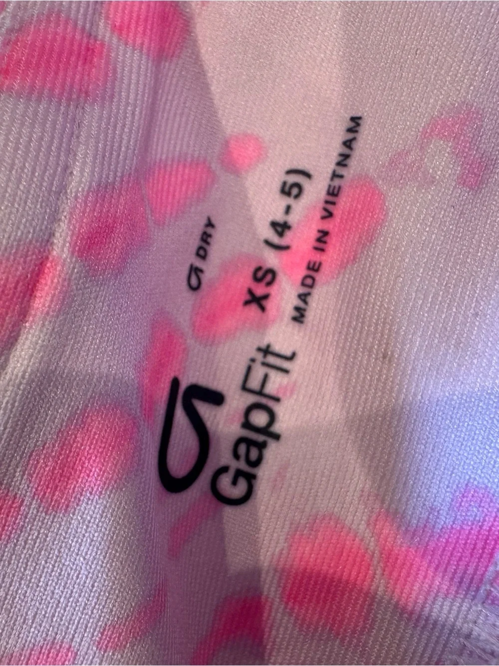 GAP Girls White and Hot Pink Patterned Crop Leggings